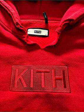 Kith Box Logo Hoodie Red Pullover
